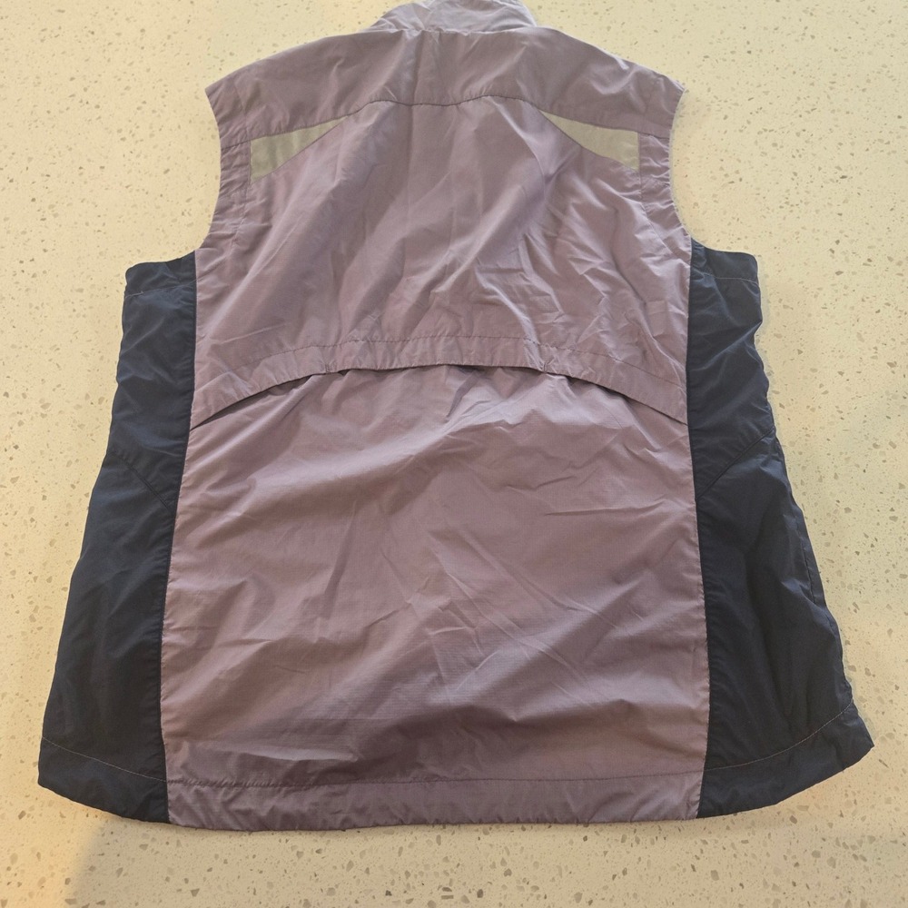 Nike Vest Womens Large L Running Purple Navy Full Zip Mesh Lined Windbreaker - Picture 4 of 10